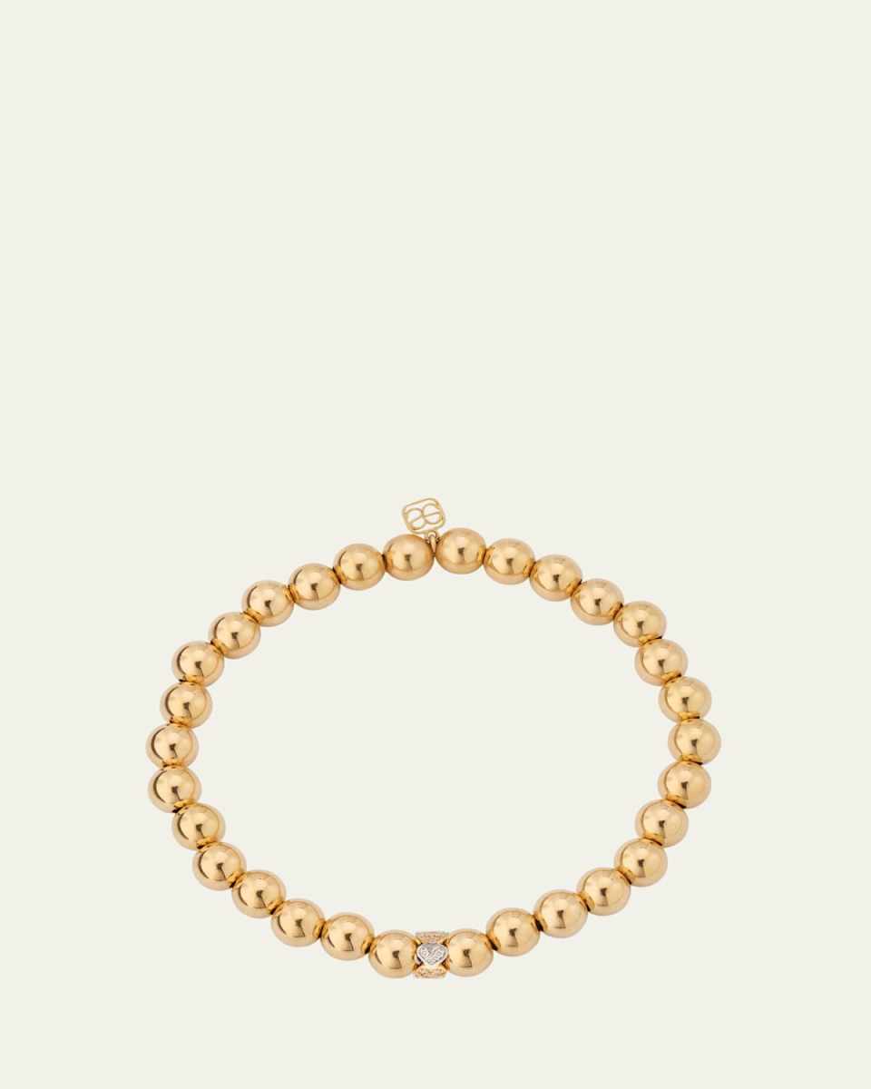 Eternity Heart Rondelle Bead Bracelet